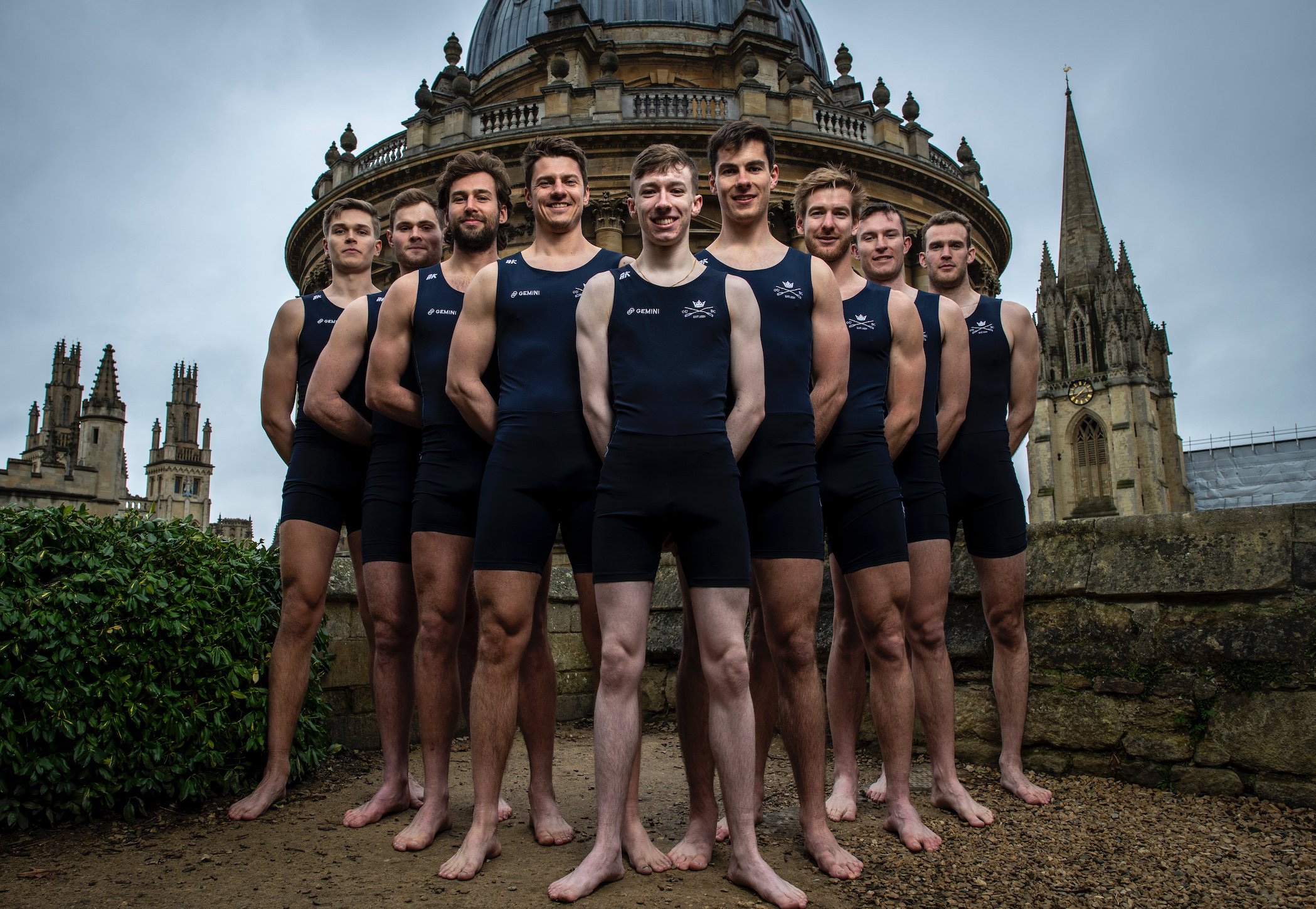 Jack Tottem and Oxford Boat Race crew